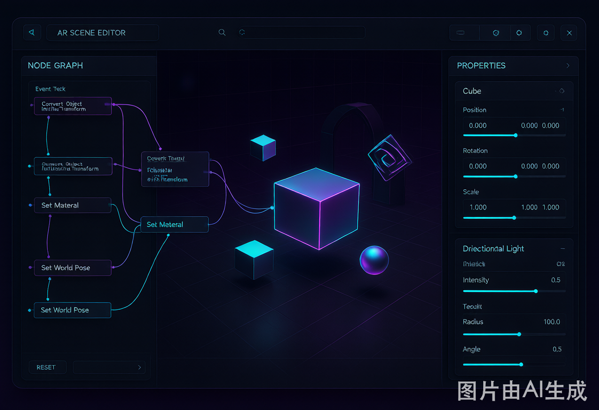 AR 3D 场景编辑器界面
